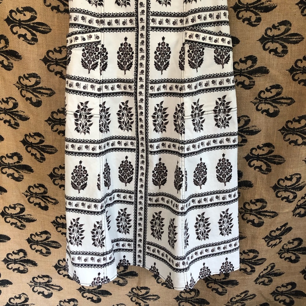 Anthropologie Black and White Midi Dress - Picture 2 of 6